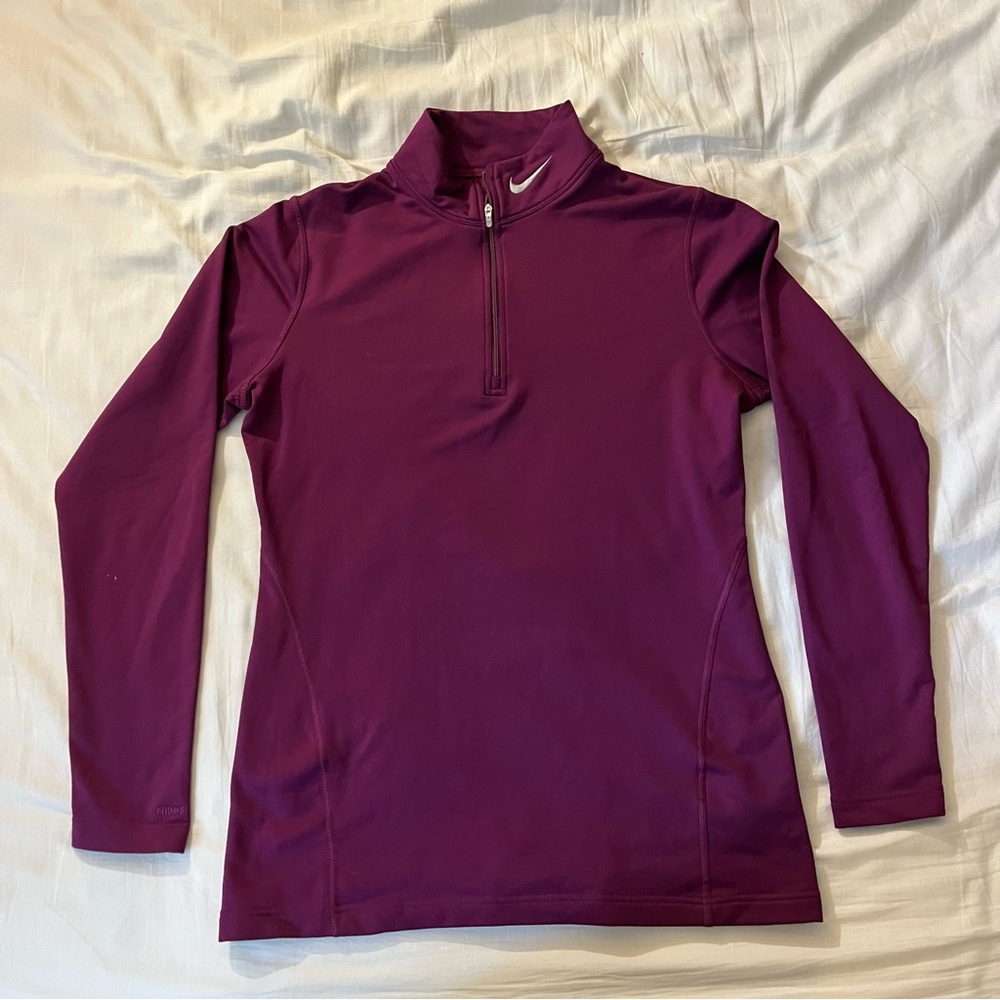 Purple Nike Long sleeve quarter zip